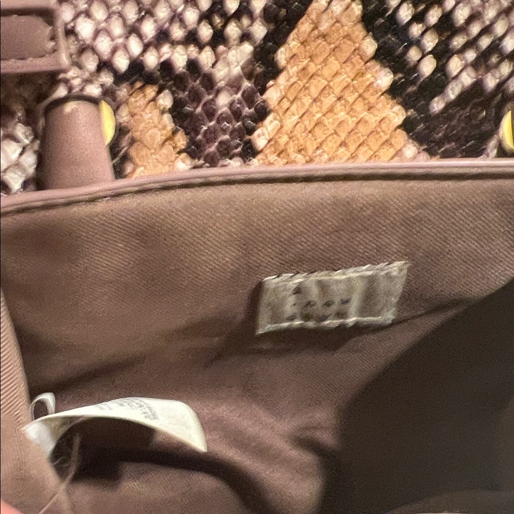 ( 0450) Snakeskin Patterned Handbag - image 5